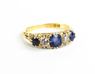 Lot 202 - A Victorian 18ct gold, diamond an cornflower...