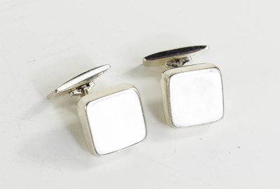 Lot 150 - A pair of Georg Jensen silver cufflinks, of...