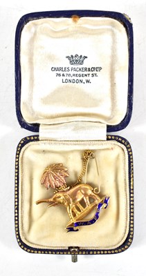 Lot 323 - A 15ct gold and enamel West African Frontier...