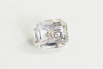 Lot 66 - A cut crystal 19th century seal stone,...