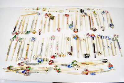 Lot 192 - A large collection of lace bobbins and sewing...