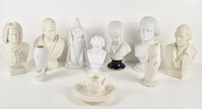 Lot 115 - A group of Parian Ware porcelain to include a...