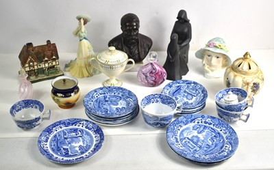 Lot 97 - A group of ceramics to include a Coalport bust...