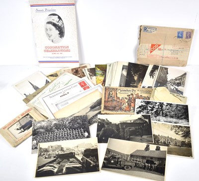 Lot 316 - A collection of wartime postcards and photos...