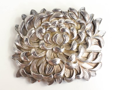 Lot 28 - A Japanese silver brooch modelled as a...