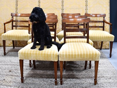 Lot 472 - A set of Regency period mahogany dining chairs...