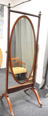 Lot 464 - A 19th century Regency period oval form cheval...