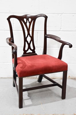 Lot 463 - A 19th century Chippendale period armchair,...