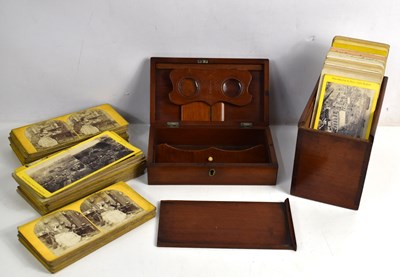 Lot 189 - A 19th century Stereoscope in a mahogany case...