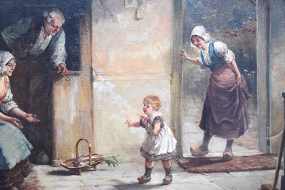 Lot 491 - Alexander Rosell (1859-1922): Dutch interior...