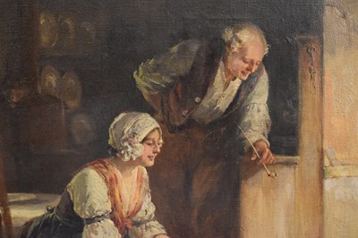 Lot 491 - Alexander Rosell (1859-1922): Dutch interior...
