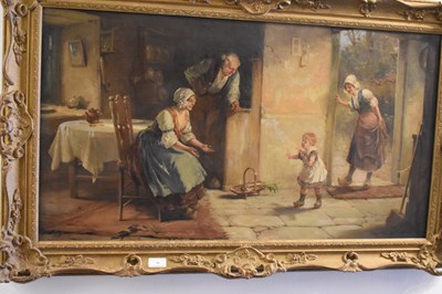 Lot 491 - Alexander Rosell (1859-1922): Dutch interior...