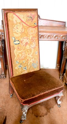 Lot 446 - A 19th century Victorian prie dieux chair,...