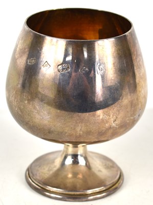 Lot 220 - A silver goblet with gilt interior, hallmarked...