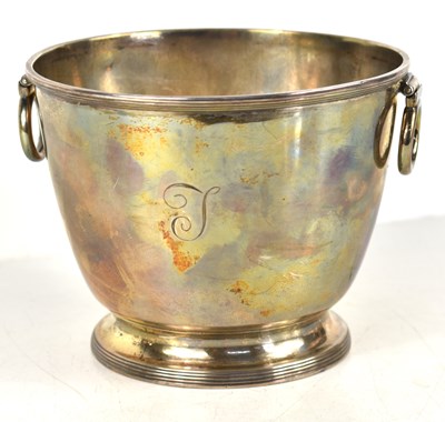 Lot 229 - A Georgian twin handled silver ice bucket with...