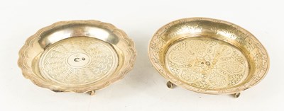 Lot 211 - Two silver dishes, with Arabic marks to the...