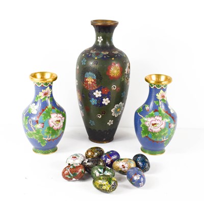 Lot 94 - A group of Chinese cloisonne wares, to include...