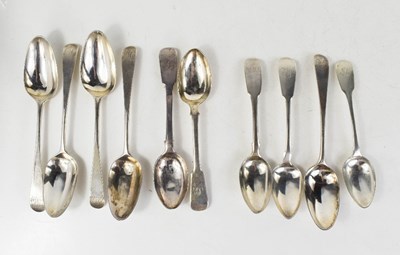 Lot 407 - A set of five silver teaspoons by Thomas...