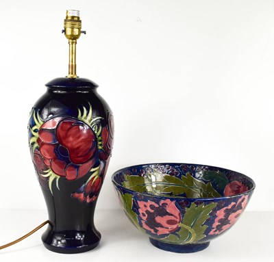 Lot 6 - A Moorcroft pottery vase, in the poppy pattern,...