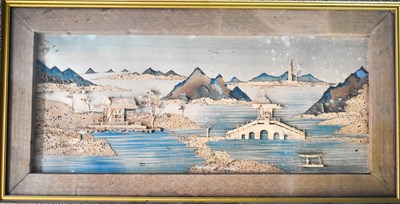 Lot 446 - An early 20th century Chinese cork diorama,...