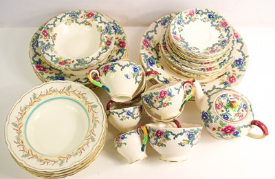 Lot 81 - A Royal Cauldon part tea service in the...