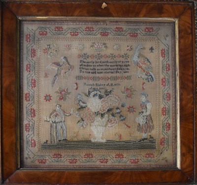 Lot 357 - A 19th century sampler by Hannah Blakey, age...