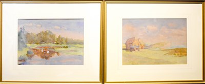 Lot 389 - A pair of watercolours depicting South Coast...