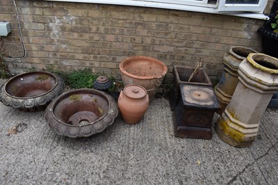 Lot 431 - A selection of garden wares, to include two...