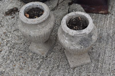 Lot 431a - Two reconstituted stone planters in the form...