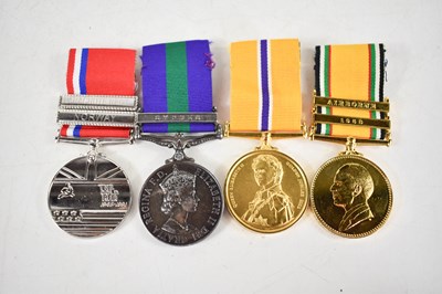 Lot 344 - A post war medal group awarded to Pte B....