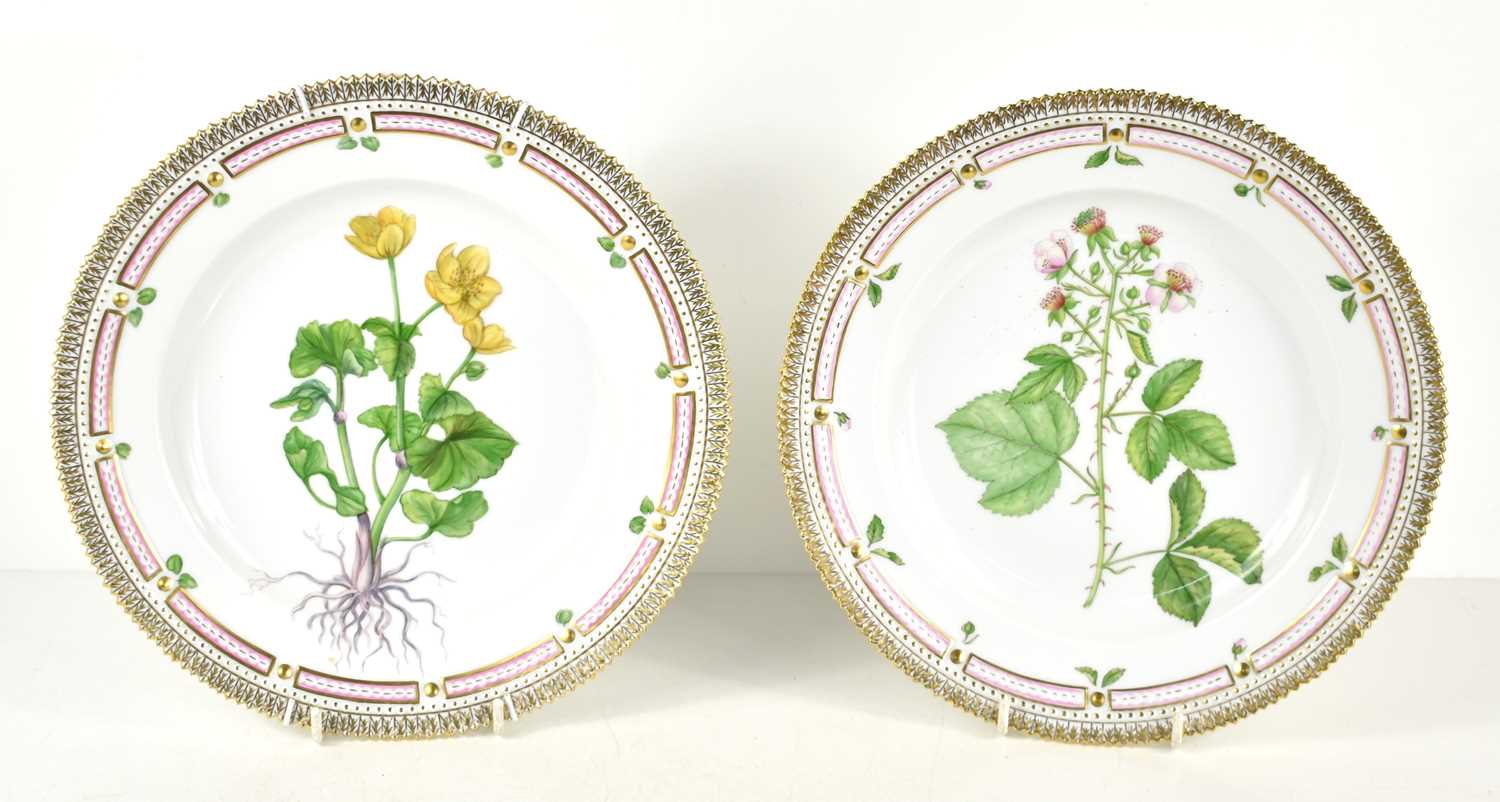 Lot 157 - A pair of Royal Copenhagen 'Flora Danica'...