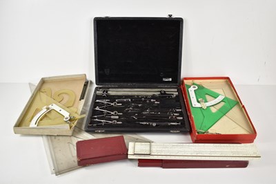 Lot 219 - A vintage Draughtsman's set of compases, set...