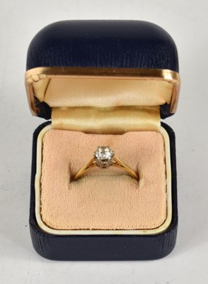 Lot 32 - An 18ct gold and diamond solitaire ring, 0.5ct,...