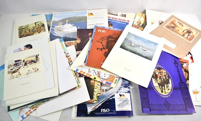 Lot 308 - A selection of P&O printed ephemera dating...