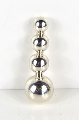 Lot 207 - A silver childs rattle, of graduated ball form,...