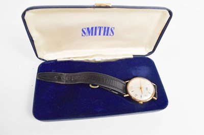 Lot 388 - A 9ct gold Smiths Everest wristwatch with...