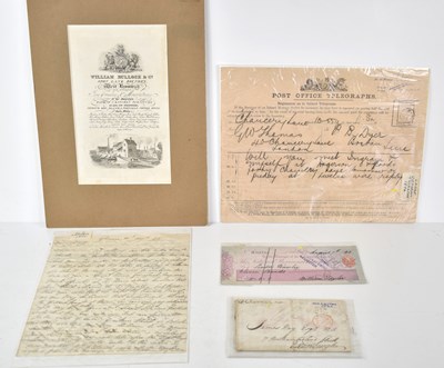 Lot 289 - A Victorian Post Office Telegraph dated 1874...