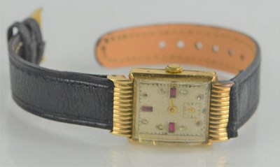 Lot 139 - An Art Deco 18ct gold backed lady's watch with...