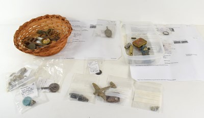 Lot 224 - A collection of metal detecting finds to...