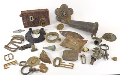 Lot 222 - A group of metal detecting finds to include...