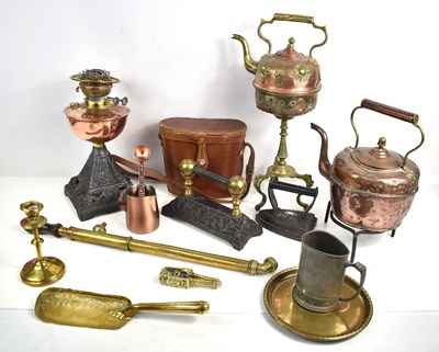 Lot 401 - A group of collectables to include a copper...