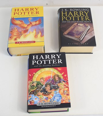 Lot 323 - J.K Rowling: Three first edition Harry Potter...