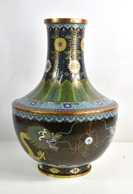 Lot 19 - A large Chinese cloisonne vase decorated with...