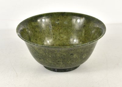 Lot 56 - A 20th century Chinese spinach jade bowl, 12cm...