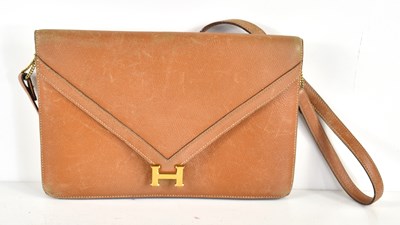 Lot 354 - A vintage Hermes of Paris leather handbag,...