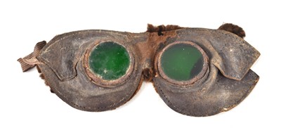 Lot 336 - A pair of early 20th century fur lined aviator...