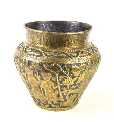 Lot 38 - A 19th century Middle Eastern brass jardiniere...