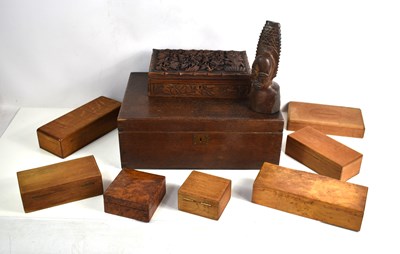 Lot 129 - A collection of treen to include a Indian...