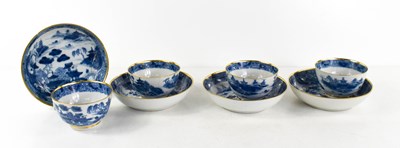 Lot 60 - A set of four mid 19th century blue and white...