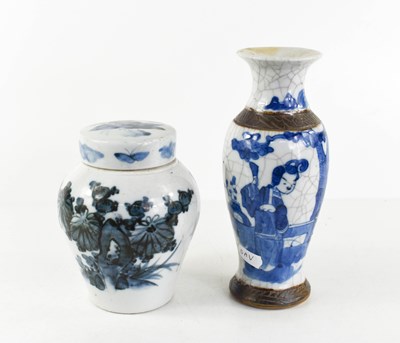 Lot 49 - A 19th century Chinese blue and white ginger...